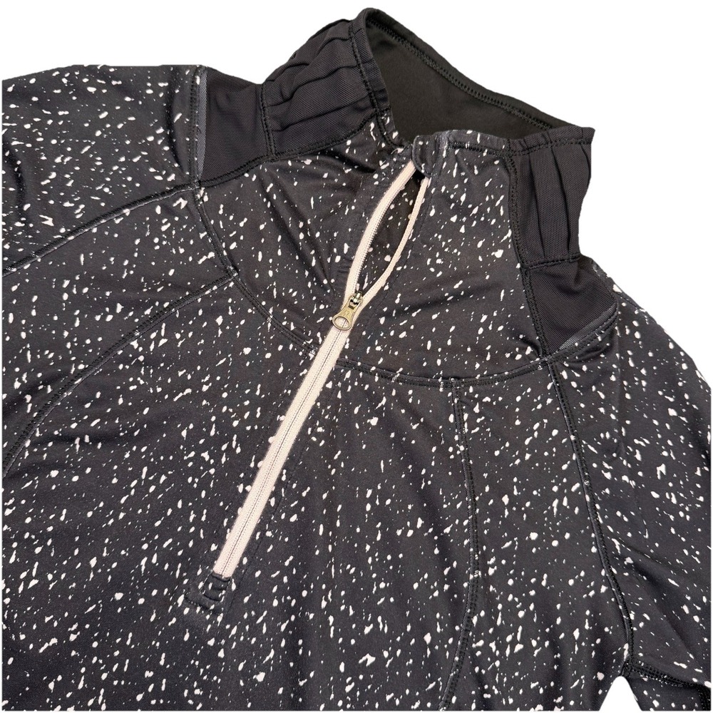 Lululemon Go The Distance 1/2 Zip Butterfly Texture Mink Berry Black ‎ Size 4